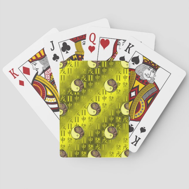 Gemini & Earth Monkey Playing Cards (Back)