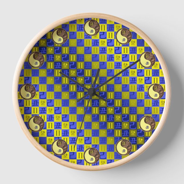 Gemini & Earth Ox Clock (Front)