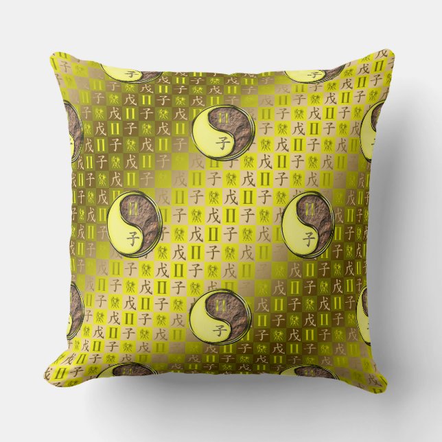 Gemini & Earth Rat Cushion (Front)