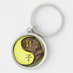 Gemini & Earth Rat Key Ring