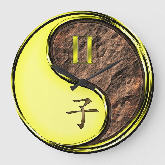 Gemini & Earth Rat Large Clock (Front)