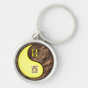 Gemini & Earth Rooster Key Ring