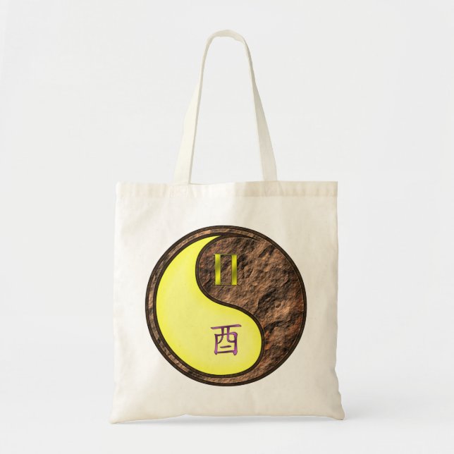 Gemini & Earth Rooster Tote Bag (Front)