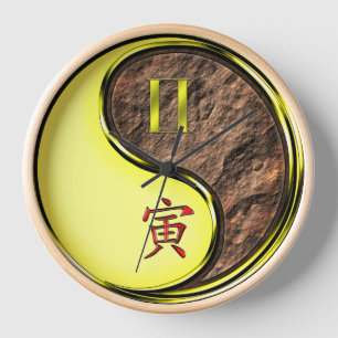 Gemini & Earth Tiger Clock