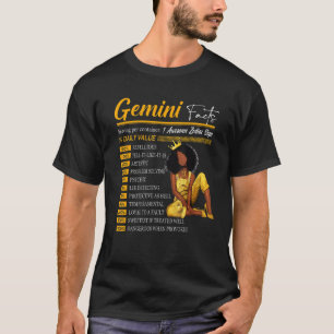 Gemini Facts Awesome Zodiac Sign Horoscope Birthda T-Shirt