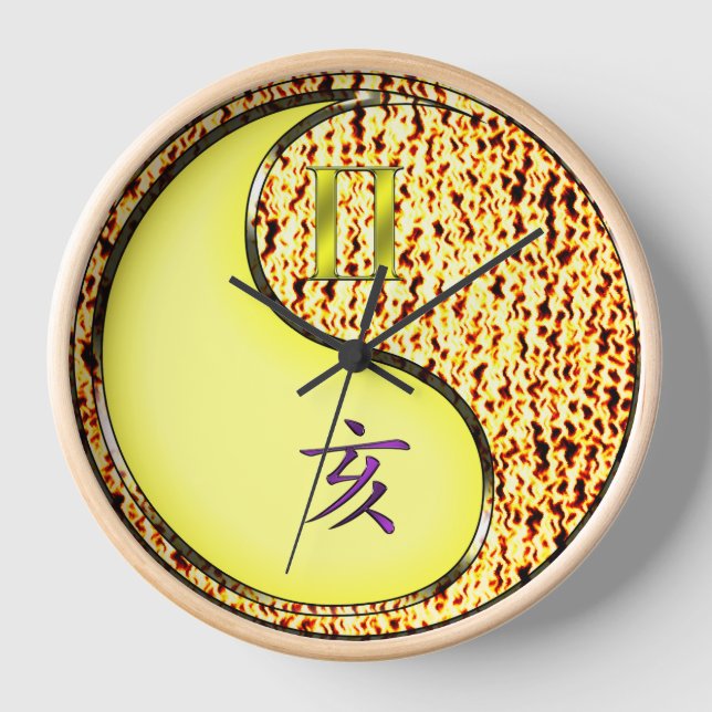 Gemini & Fire Boar Clock (Front)