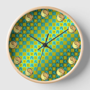 Gemini & Fire Dog Clock