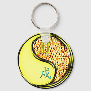 Gemini & Fire Dog Key Ring