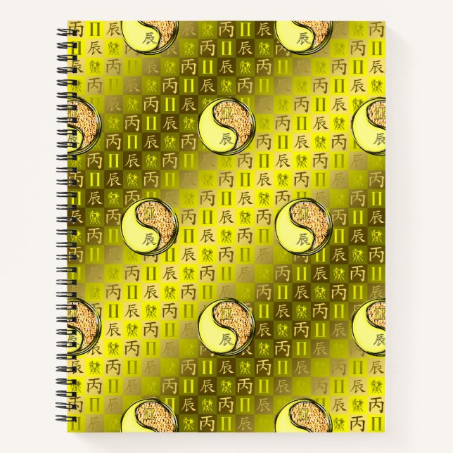 Gemini & Fire Dragon Notebook (Front)