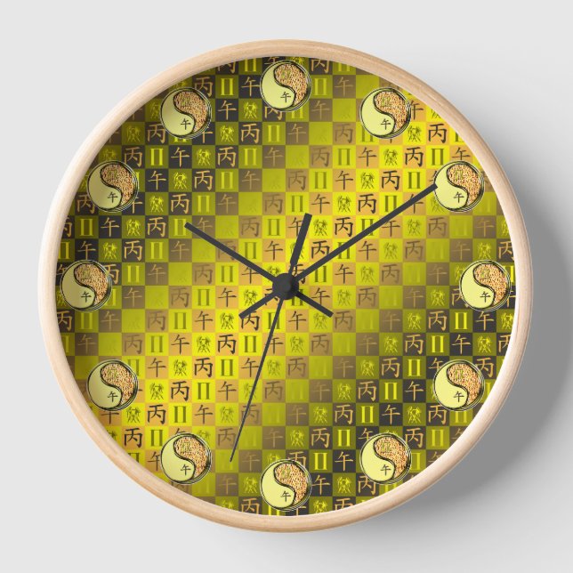 Gemini & Fire Horse Clock (Front)