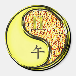Gemini & Fire Horse Magnet