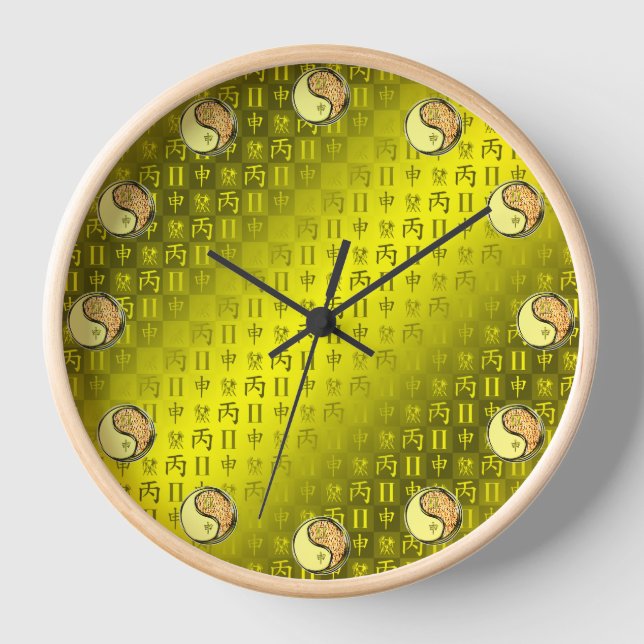 Gemini & Fire Monkey Clock (Front)
