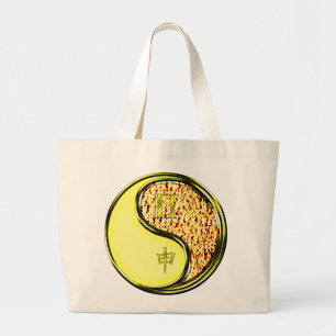 Gemini & Fire Monkey Large Tote Bag