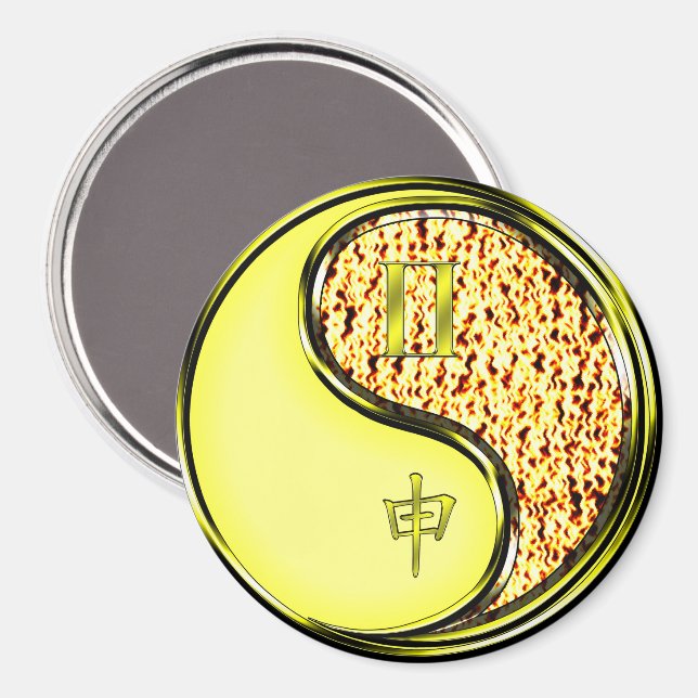 Gemini & Fire Monkey Magnet (Front/Back)