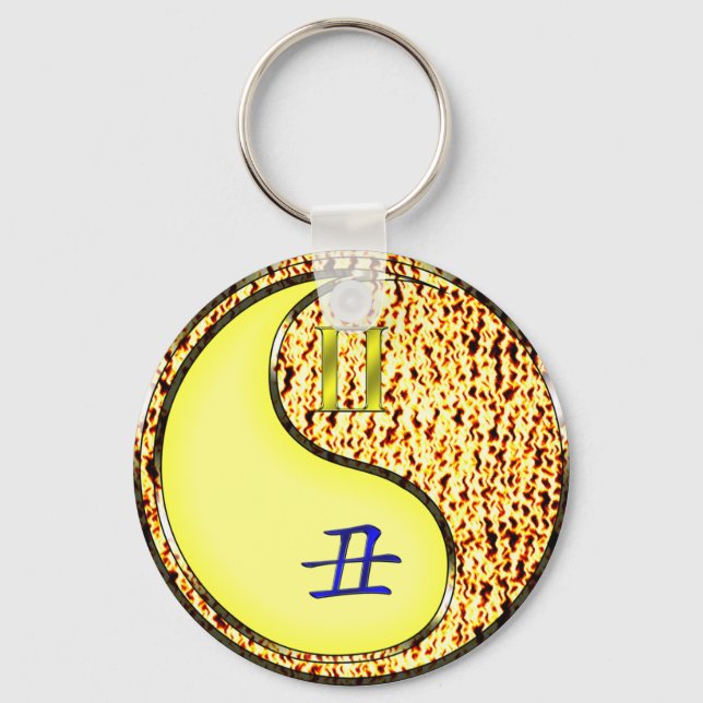 Gemini & Fire Ox Key Ring (Front)