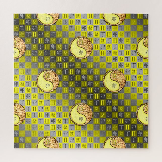 Gemini & Fire Rabbit Jigsaw Puzzle (Vertical)