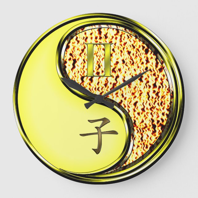Gemini & Fire Rat Large Clock (Front)