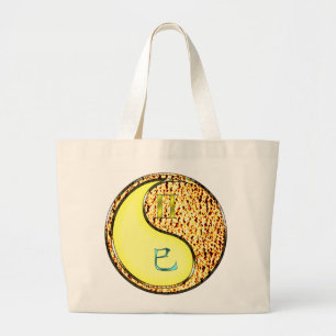 Gemini & Fire Snake Large Tote Bag