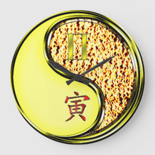 Gemini & Fire Tiger Large Clock