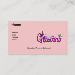 Gemini Flowers Business Card