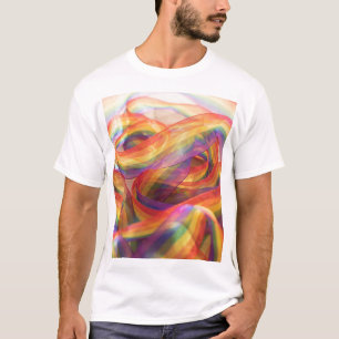 Gemini generated cascading sheer rainbow ribbon  T-Shirt