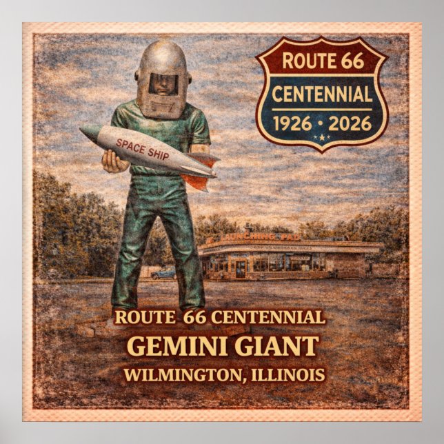Gemini Giant Wilmington Route 66 Poster (Front)