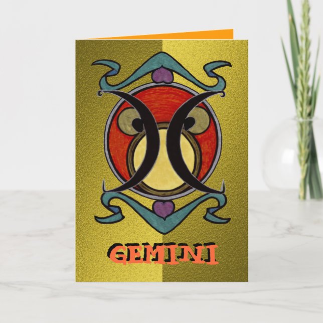 Gemini Greeting Card (Front)