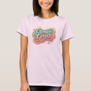 Gemini Groove   Retro Zodiac Astrology T-Shirt