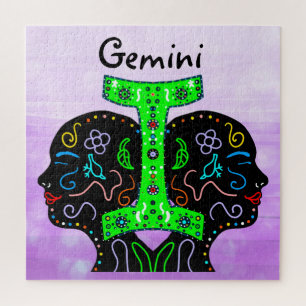 Gemini Hand Drawn Art Horoscope Sign Jigsaw Puzzle