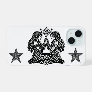 Gemini — Haunted Ink Zodiac Twins iPhone 15 Case