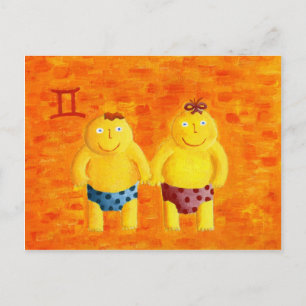 Gemini Horiscope Zodiac Star Sign Postcard