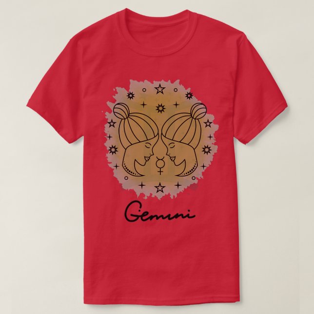 Gemini Horoscope Sign T-Shirt (Design Front)