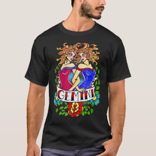 Gemini Horoscope Zodiac Astrology Vintage Day Of T T-Shirt