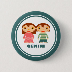 Gemini is my Zodiac Sign 6 Cm Round Badge