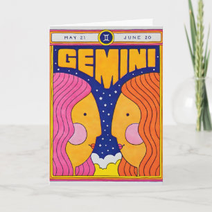 Gemini Letterpress Card