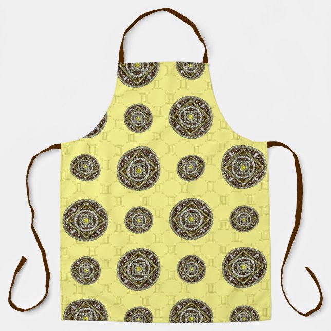 Gemini Mandala All-Over Print Apron (Front)