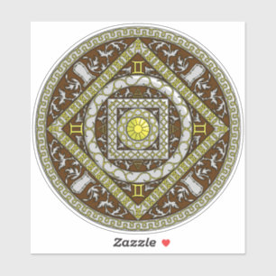 Gemini Mandala Contour Sticker