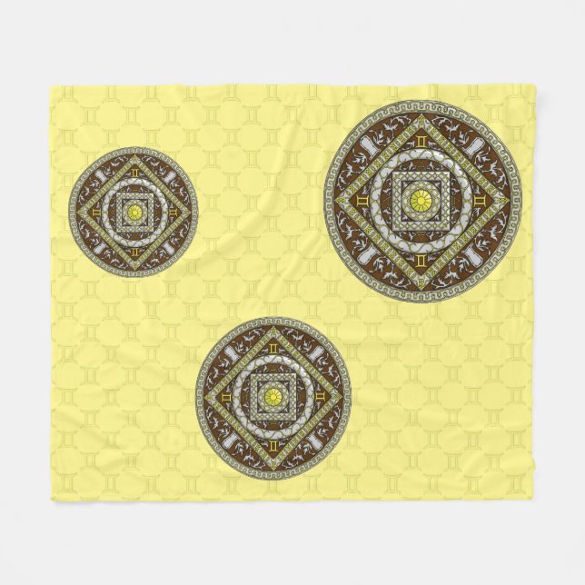 Gemini Mandala Fleece Blanket (Front (Horizontal))