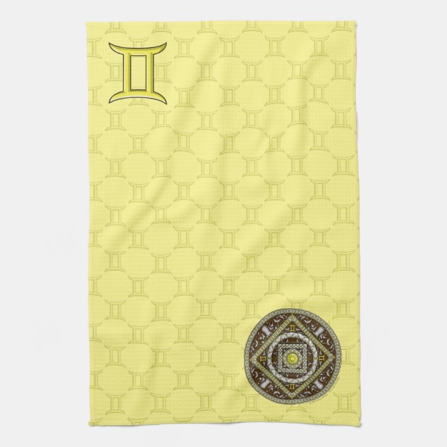 Gemini Mandala Hand Towel (Vertical)