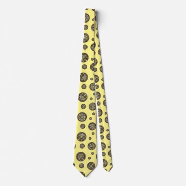 Gemini Mandala Men's Neck Tie (Front)