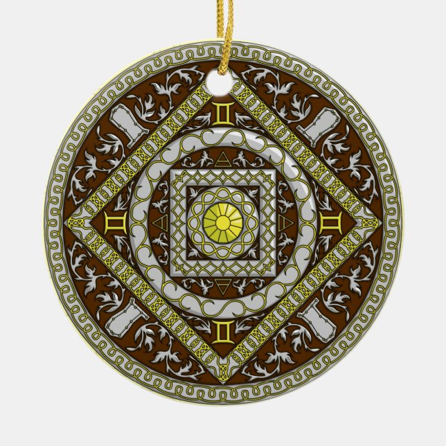 Gemini Mandala Ornament (Front)