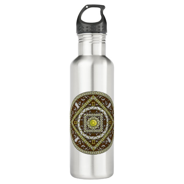 Gemini Mandala Water Bottle (Front)