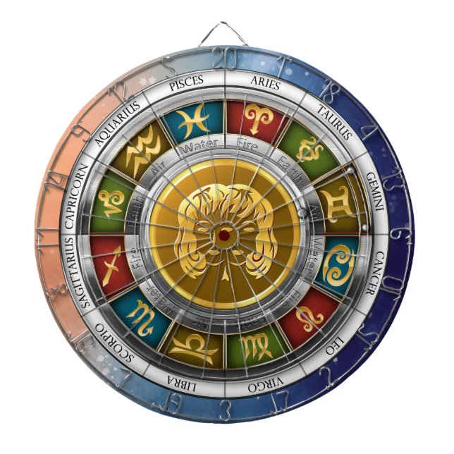 Gemini (May 21-June 20). Zodiac Signs. Dartboard (Front)