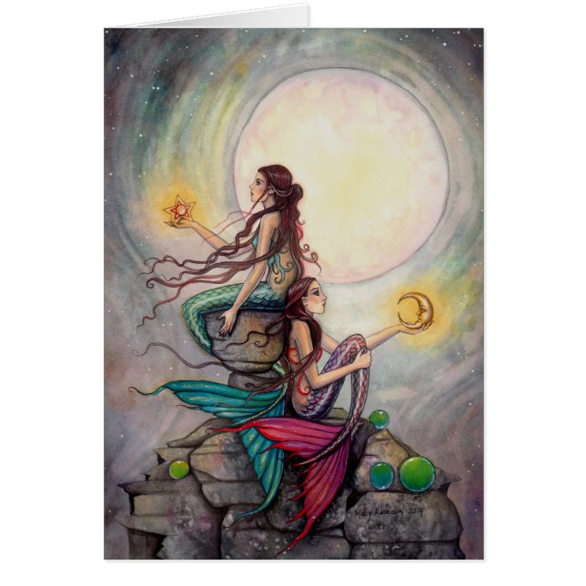 Gemini Mermaids Fantasy Art (Front)