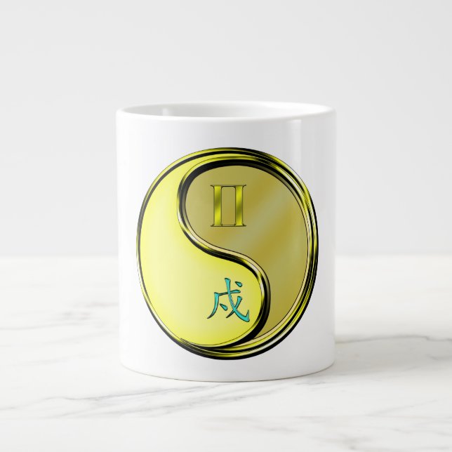 Gemini & Metal Dog Large Coffee Mug (Front)