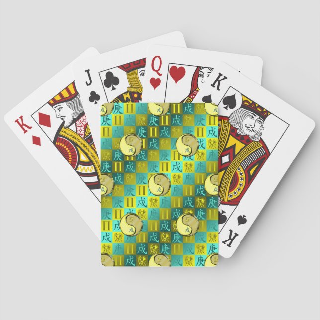 Gemini & Metal Dog Playing Cards (Back)