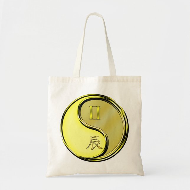 Gemini & Metal Dragon Tote Bag (Front)