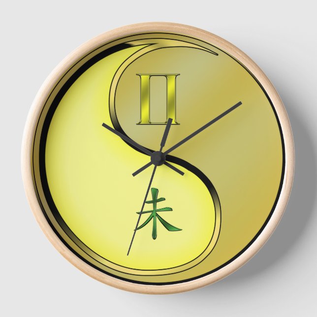 Gemini & Metal Goat Clock (Front)