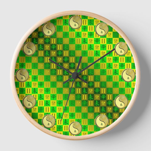 Gemini & Metal Goat Clock (Front)