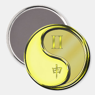 Gemini & Metal Monkey Magnet